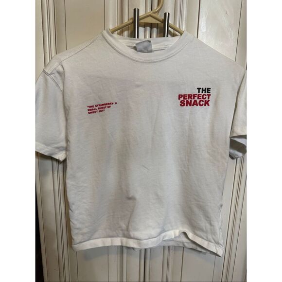 Zara Kids The Perfect Snack Strawberry Take A Bite Graphic Tee White Size 9-10 - Picture 6 of 7